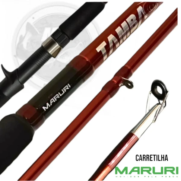 Vara Tamba Para Carretilha 1,80/2,10/2,40 40-80Lb Ação Rápida Tubular Fibra de Vidro Maruri
