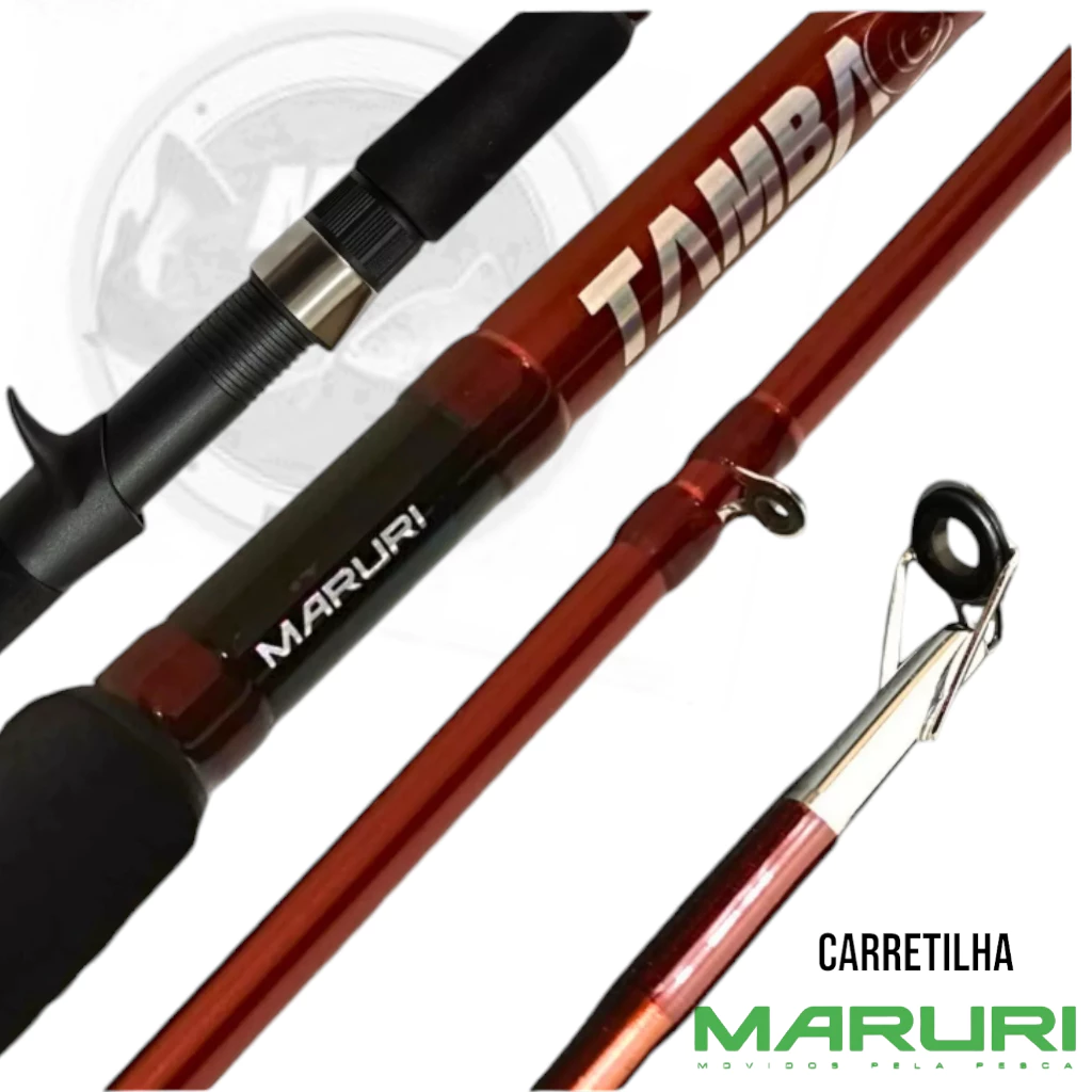Vara Tamba Para Carretilha 1,80/2,10/2,40 40-80Lb Ação Rápida Tubular Fibra de Vidro Maruri