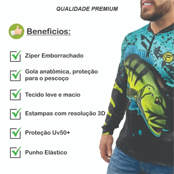 SH25 - Camisa para Pesca Proteção Uv50+ Masculina ou Feminina - Image 4