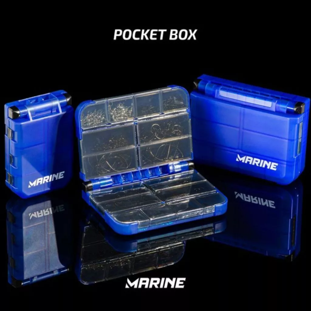 Caixa Estojo Organizador de Pesca Marine Sports Pocket Box. Para Anzóis, Snaps, Giradores , Chumbadas e Missangas,