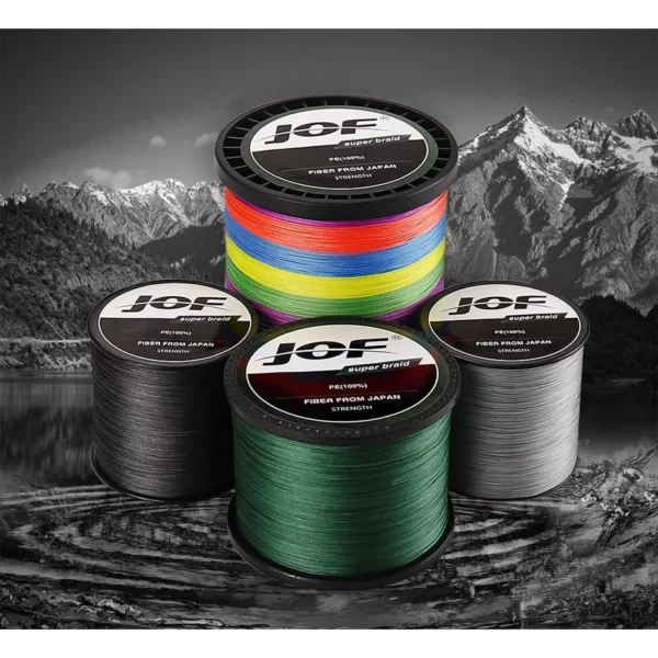 JOF Marca 300M Japonesa de grau superior Linha de pesca trançada de 0,17 a 0,5 mm PE Carpa linha líder de arame~