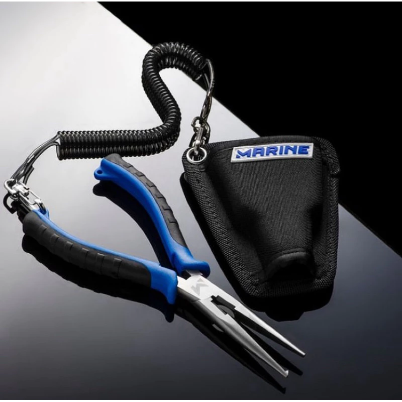 Alicate de Pescador Marine Sports Fishermans Pliers Com Bainha para Cintura e Salva Alicate MS-SRP