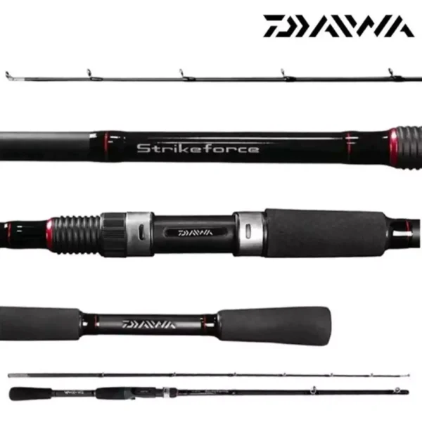 Vara Pesca Daiwa Strikeforce 1,83m 12-25lbs. Molinete. Ação Rápida. 2 partes