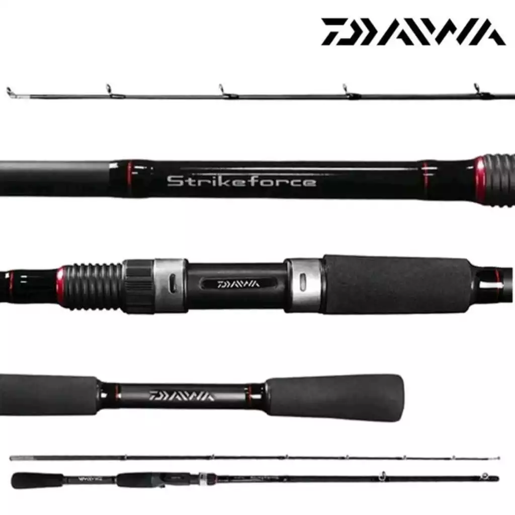 Vara Pesca Daiwa Strikeforce 1,83m 12-25lbs. Molinete. Ação Rápida. 2 partes